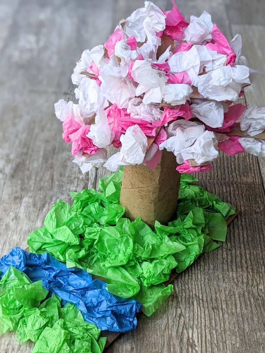 Cherry Blossom Tissue Paper Craft Raise Curious Kids