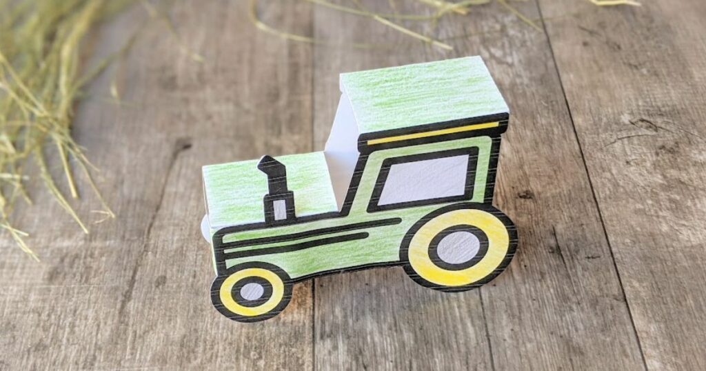 Tractor 3D kids craft