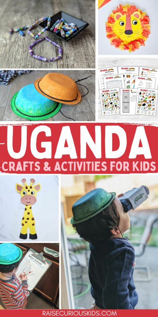 Uganda crafts and activities for kids Pinterest pin description