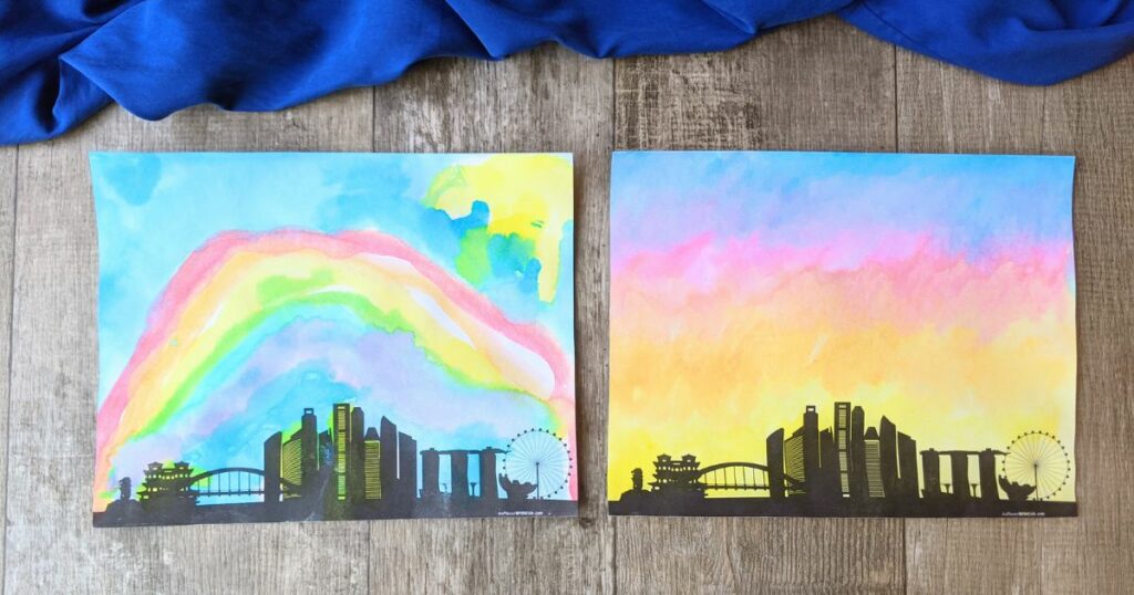 City Skyline watercolor