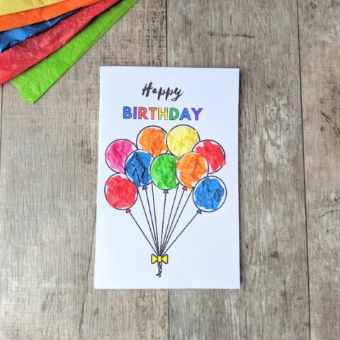 Simple Birthday Card for Kids to Make- free printable - Raise Curious Kids