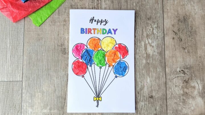 Simple Birthday Card for Kids to Make- free printable - Raise