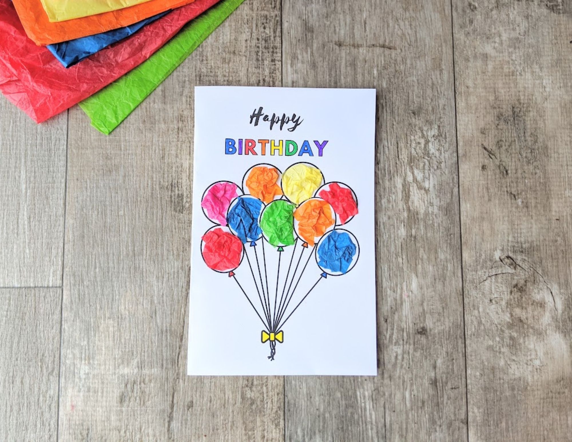 Simple Birthday Card for Kids to Make- free printable - Raise Curious Kids