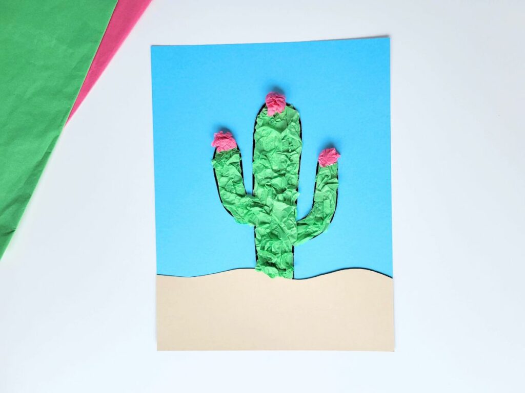 Completed cactus craft