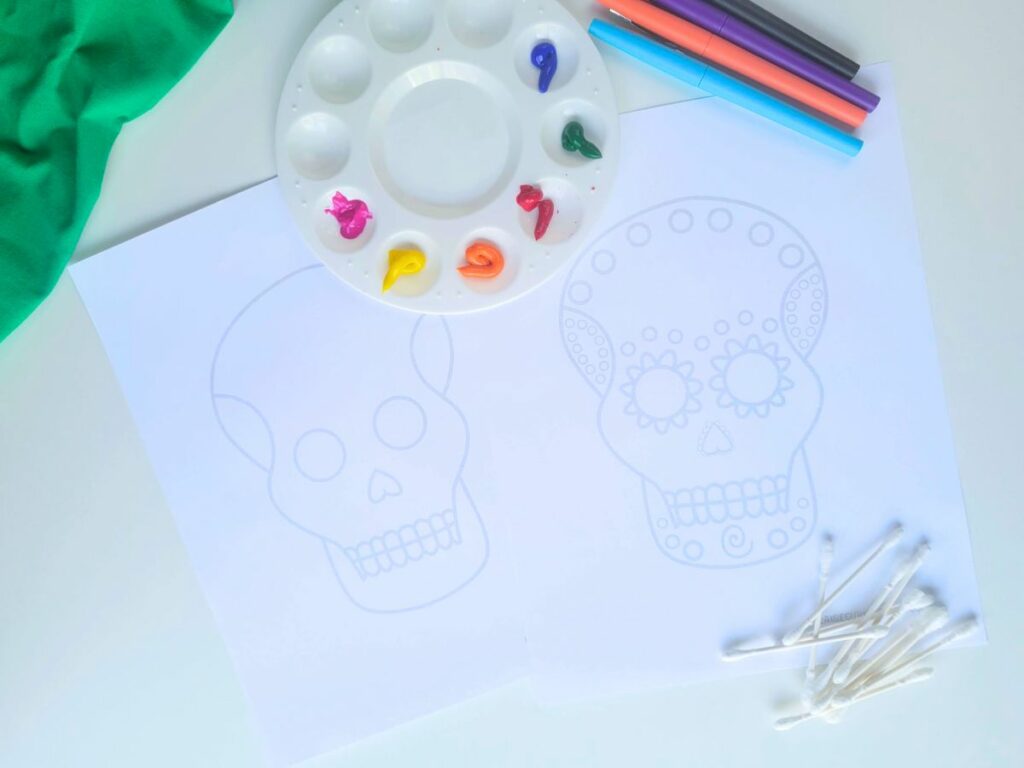 Sugar skull craft materials