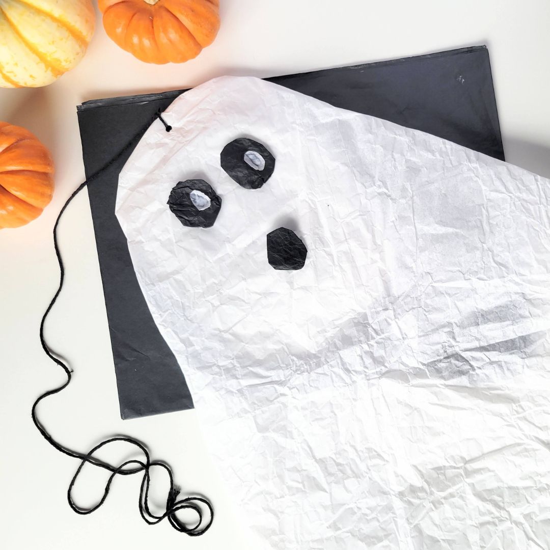 Easy Tissue Paper Ghost Craft Raise Curious Kids
