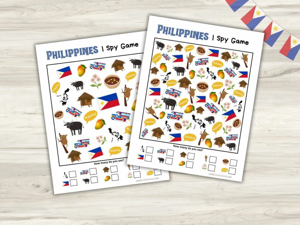 Philippines I spy printable