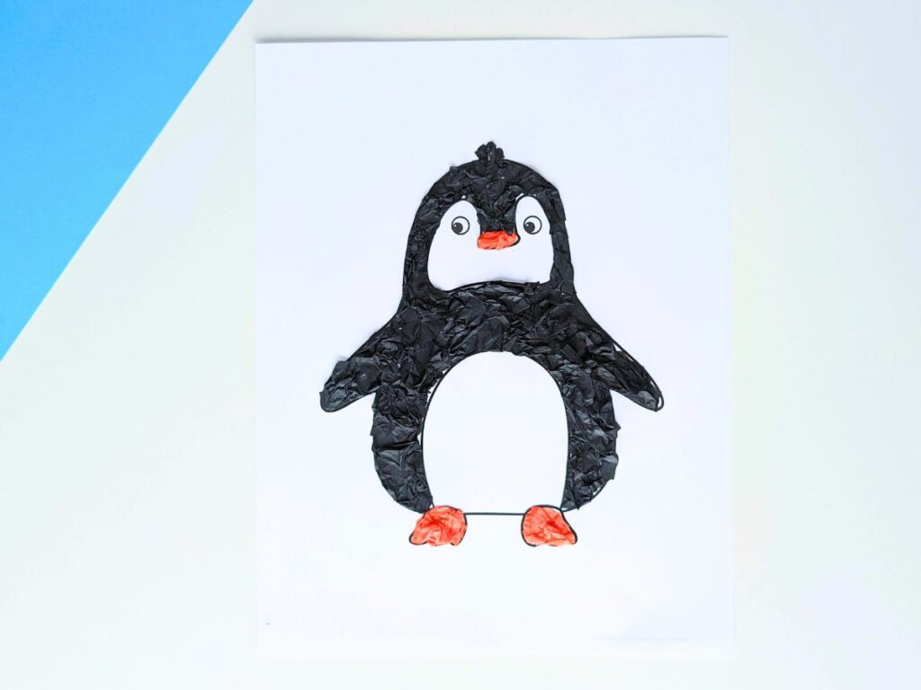 Easy penguin craft completed version