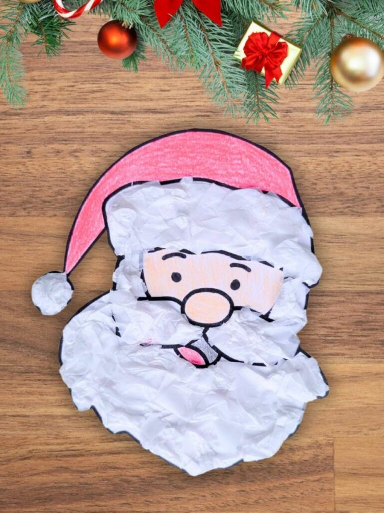 Santa face craft for kids