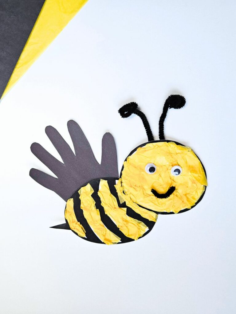 Bee handprint craft