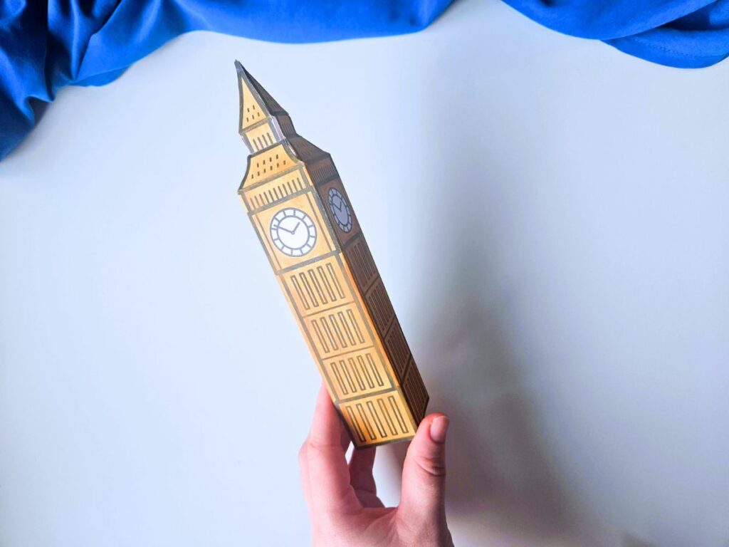 Completed Big Ben 3D craft