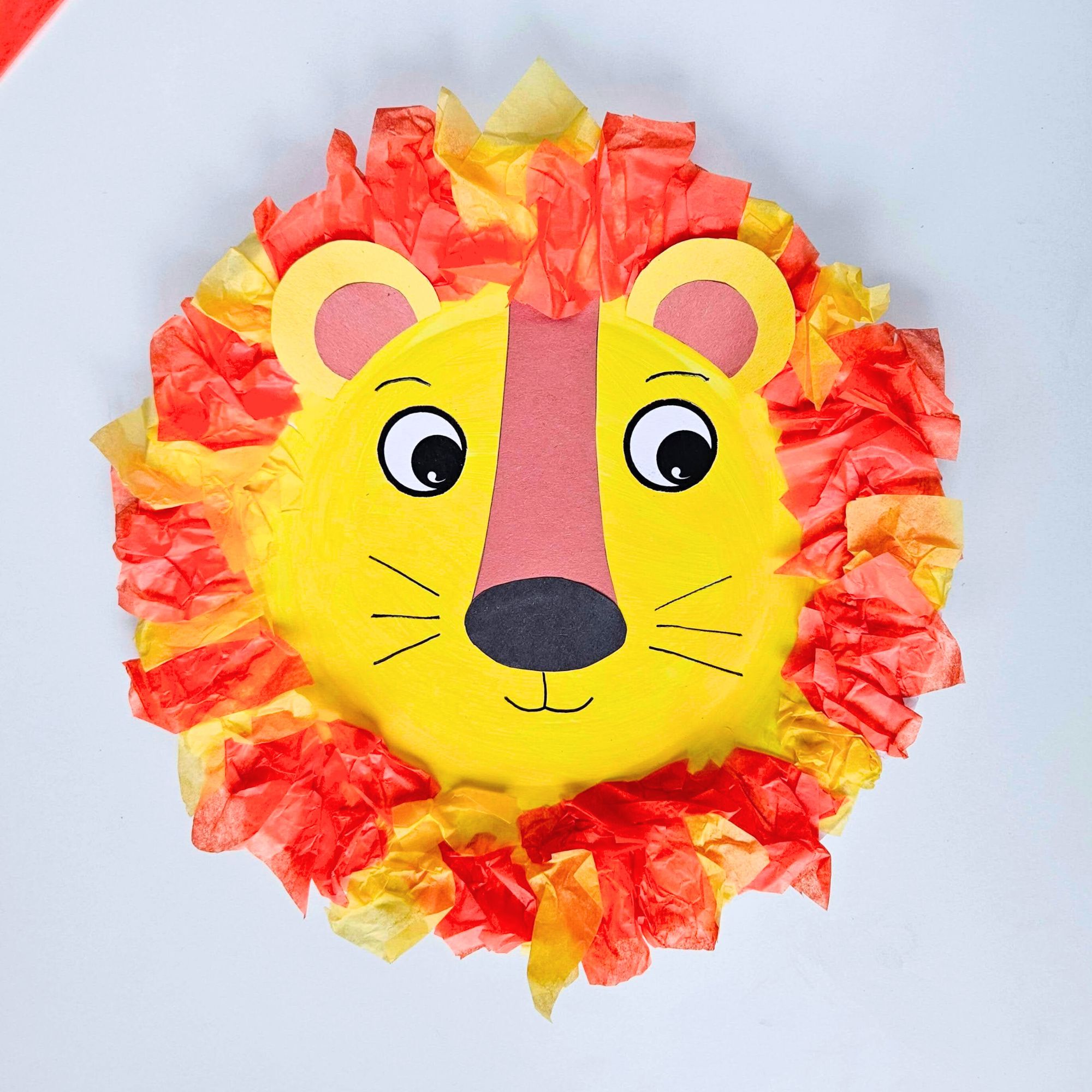 Lion Paper Plate Craft (free template) - Raise Curious Kids