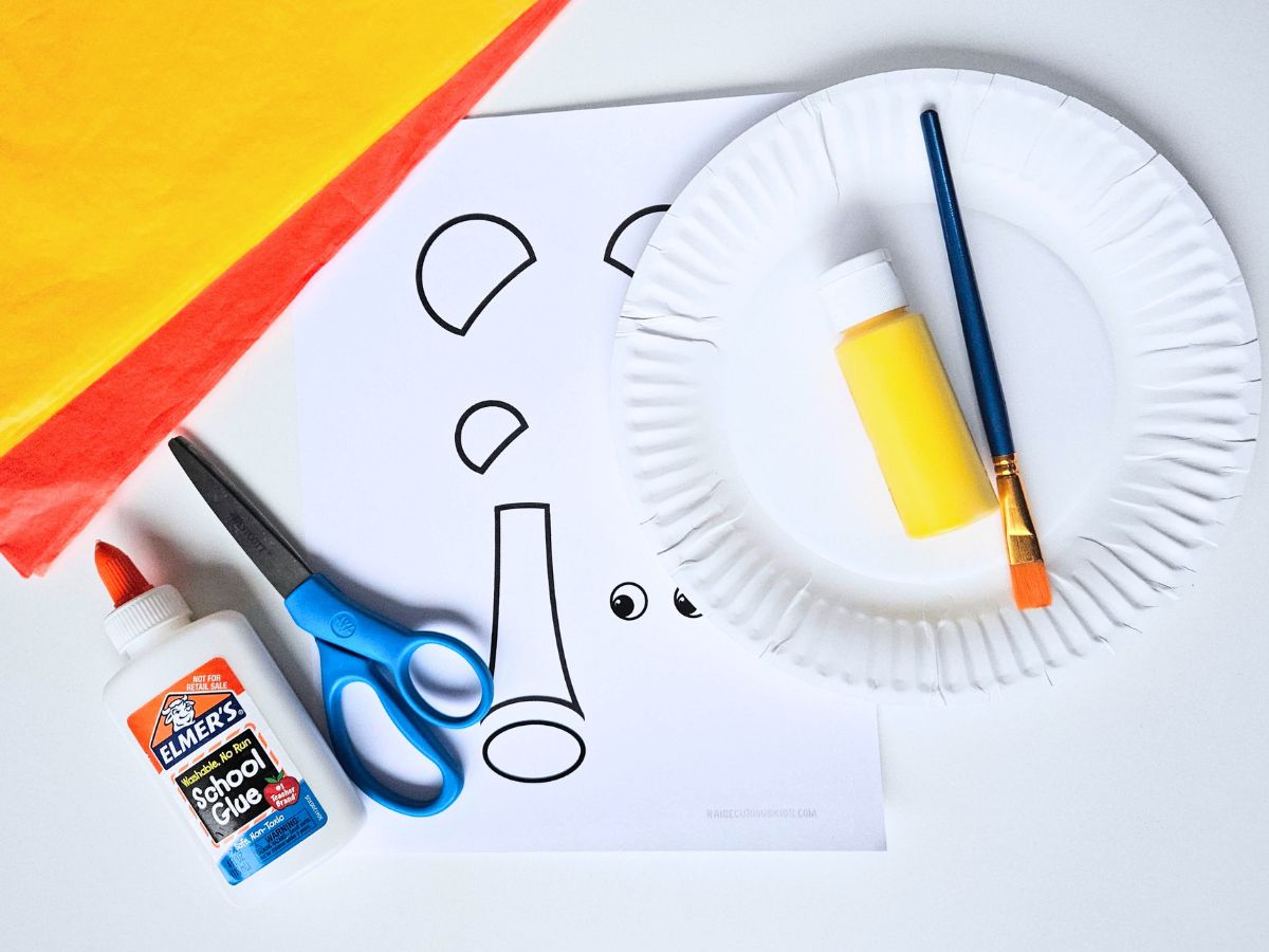 Lion Paper Plate Craft (free template) - Raise Curious Kids