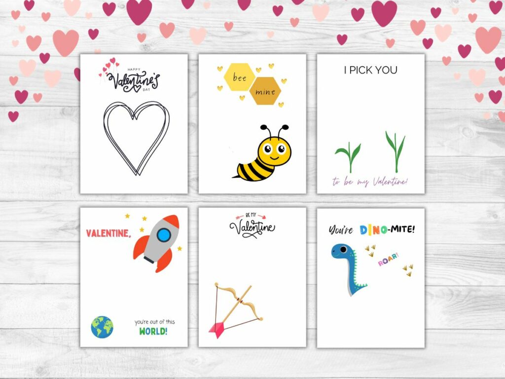 Valentine's Day handprint craft templates