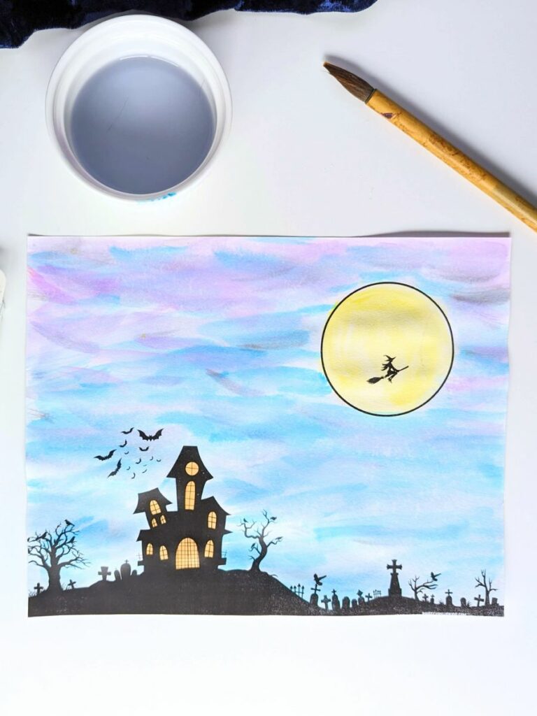 Halloween watercolor painting