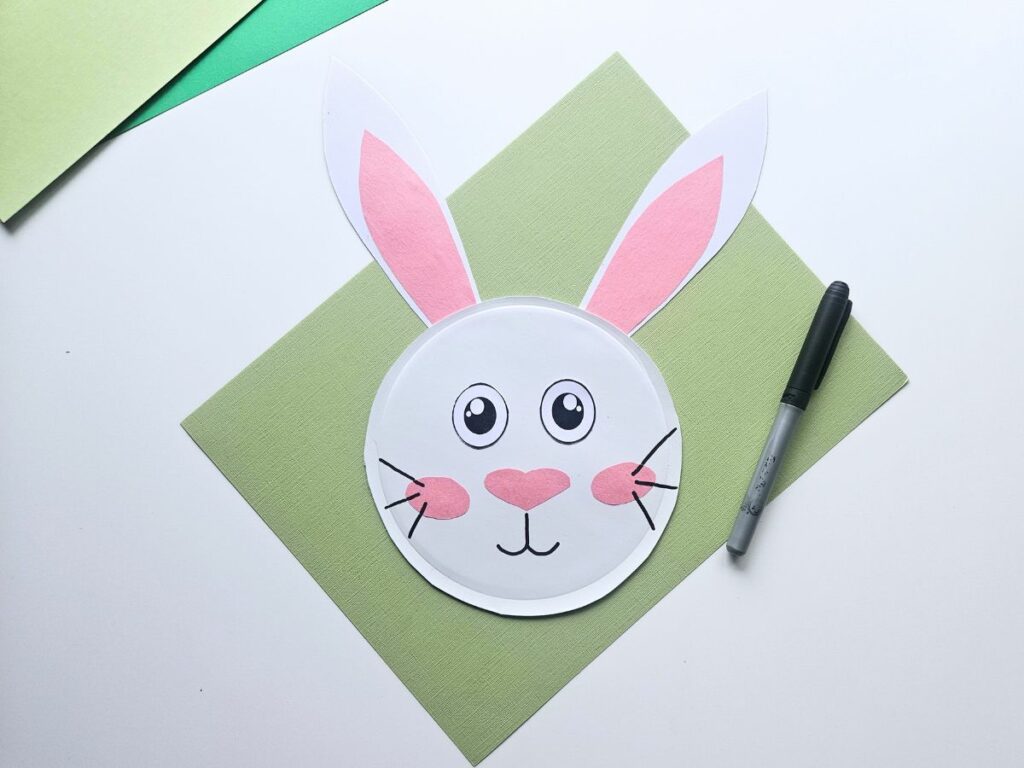 Paper plate bunny rabbit craft