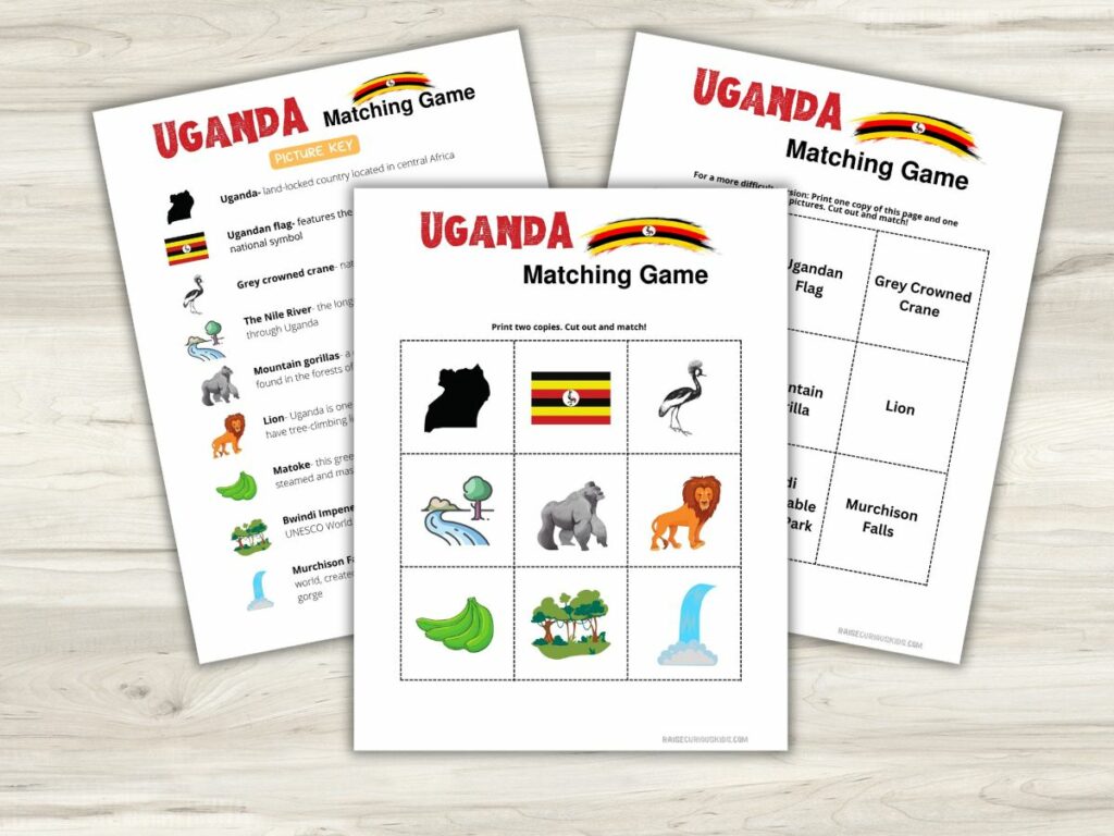 Uganda matching game