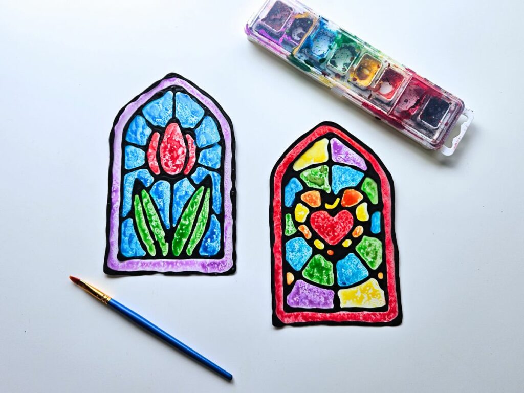 Stained glass window craft for kids