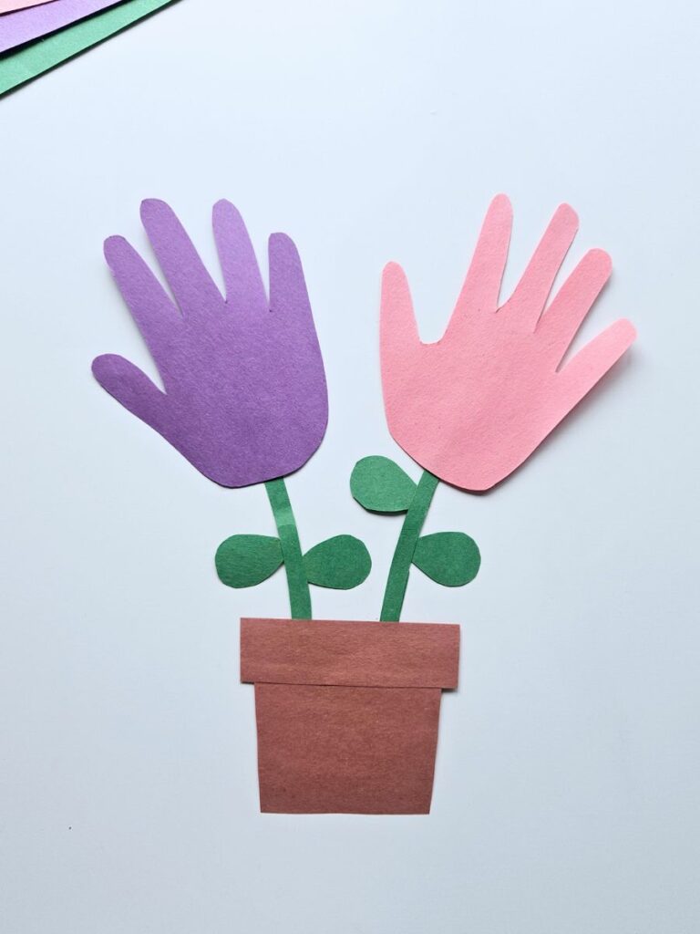 Flower handprint craft