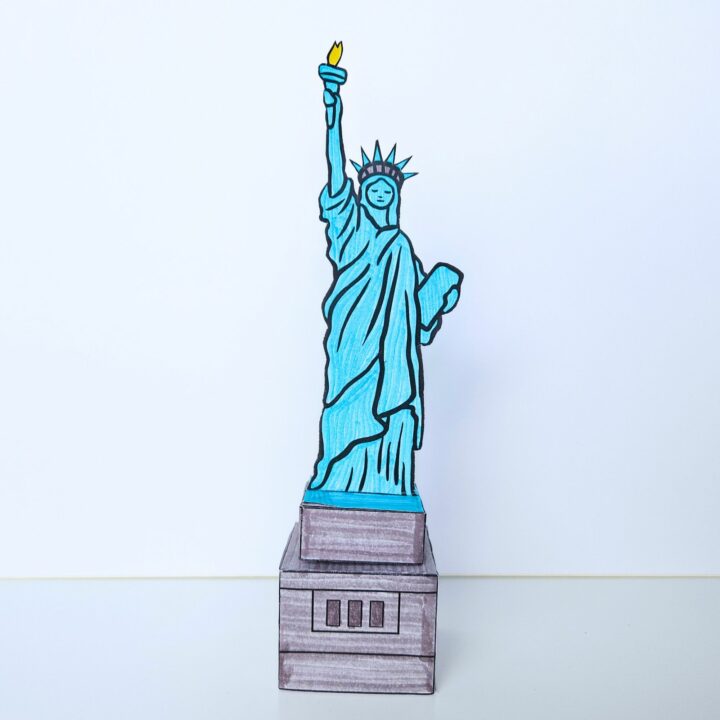 Statue of liberty 3D craft for kids