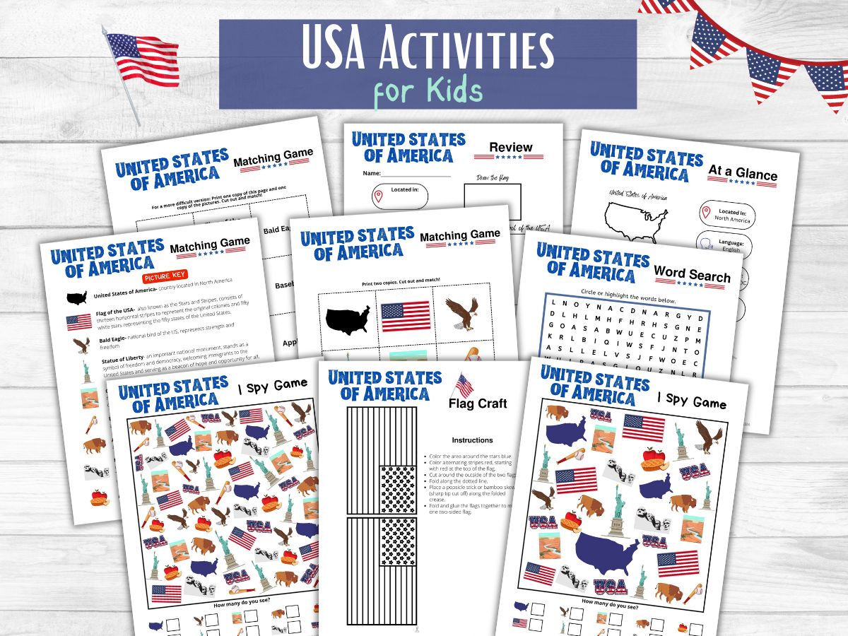 USA Crafts and Activities for Kids (Perfect for Fourth of July ...