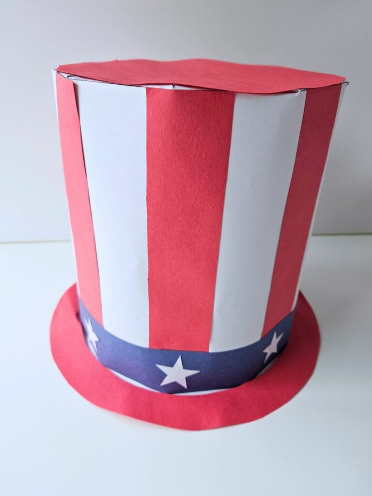 Uncle Sam hat craft for kids