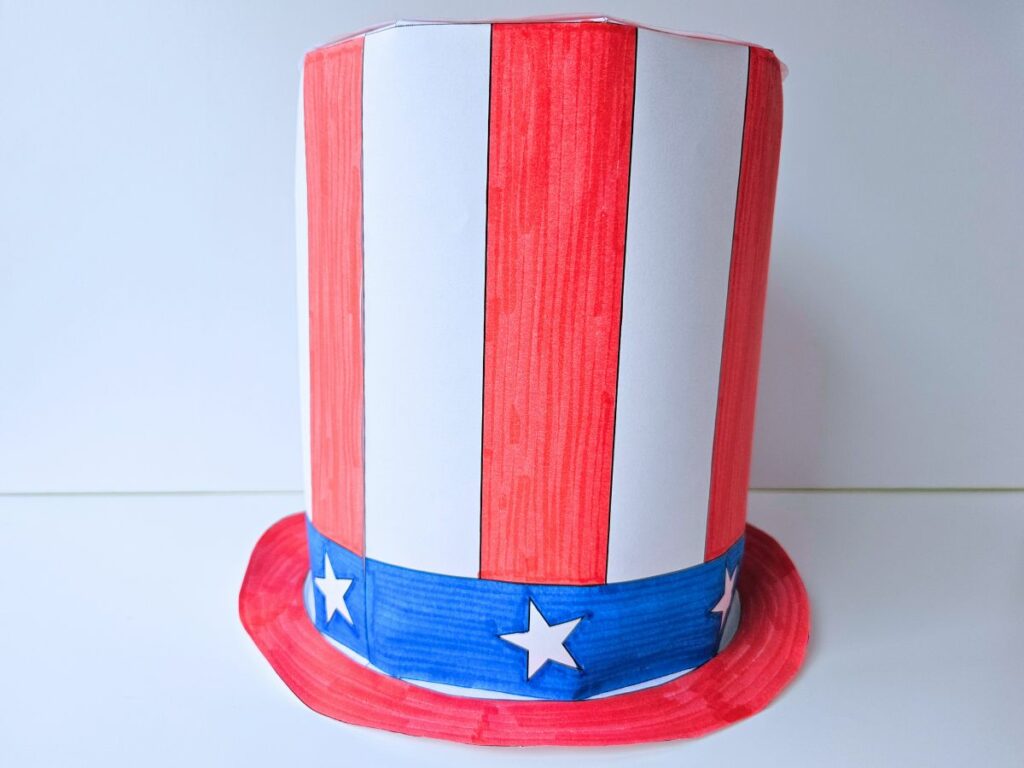 Competed Uncle Sam hat craft