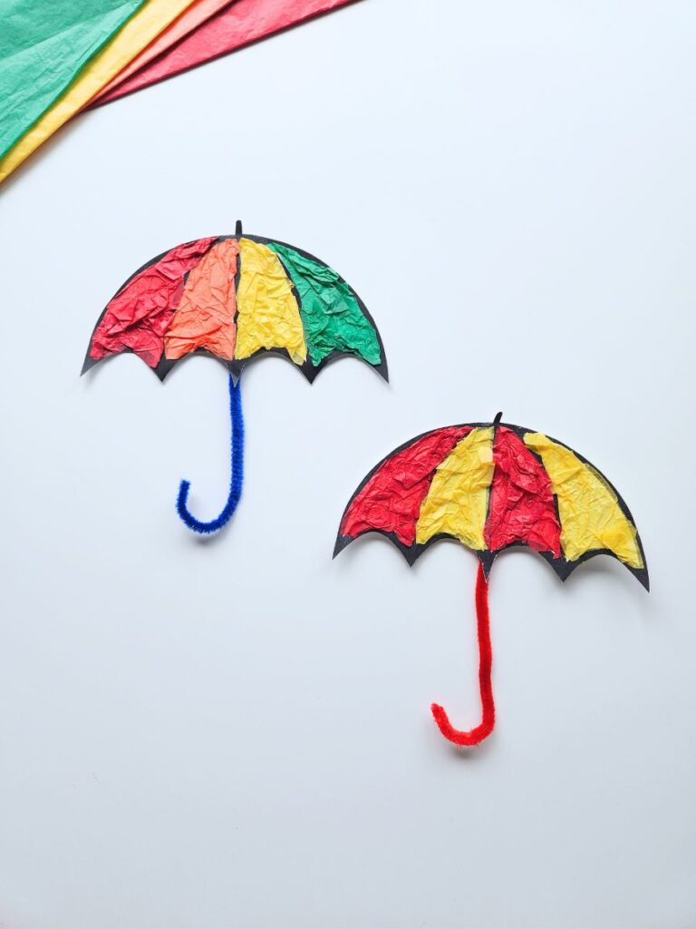 Umbrella tissue paper craft