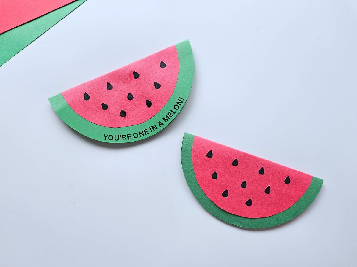 Easy Watermelon Card Craft (Free Printable) Raise Curious Kids Easy Watermelon Card Craft (Free Printable) Raise Curious Kids