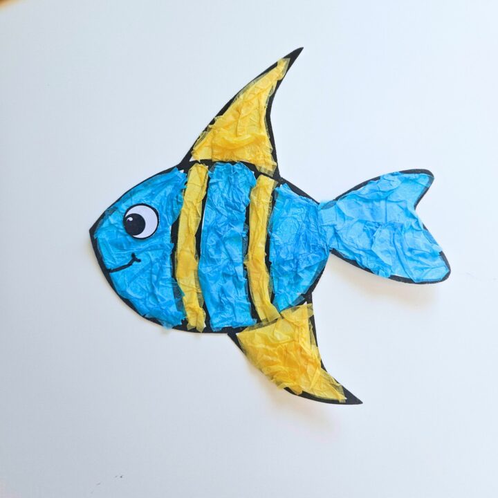 Tissue paper fish craft