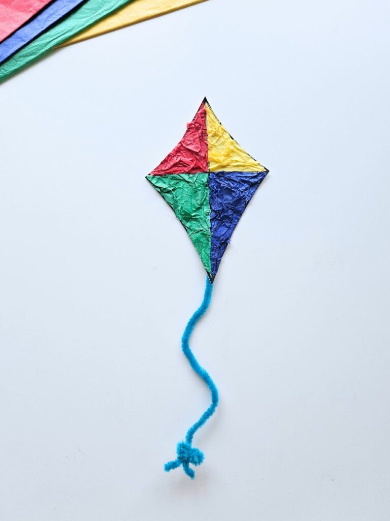 Tissue paper kite craft