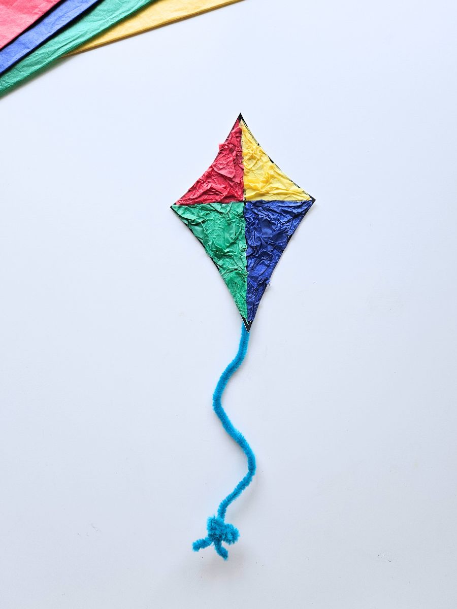 Easy Tissue Paper Kite Craft - Raise Curious Kids