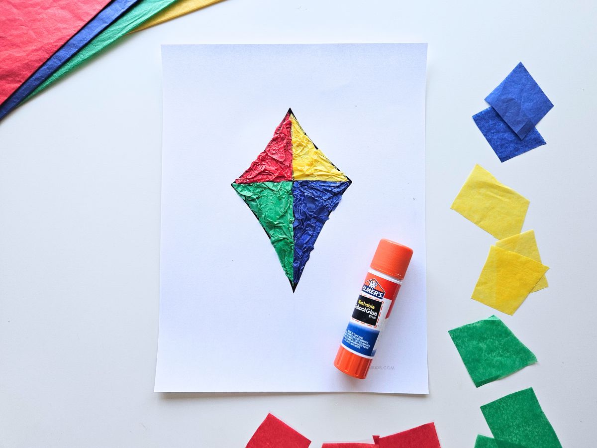 how to make kite with paper for kids