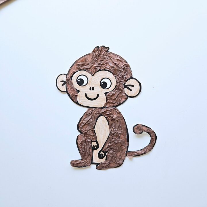 Monkey tissue paper craft