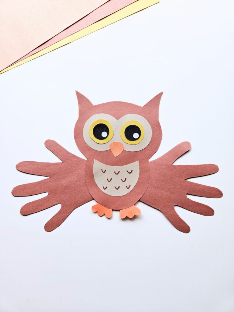 Handprint owl craft