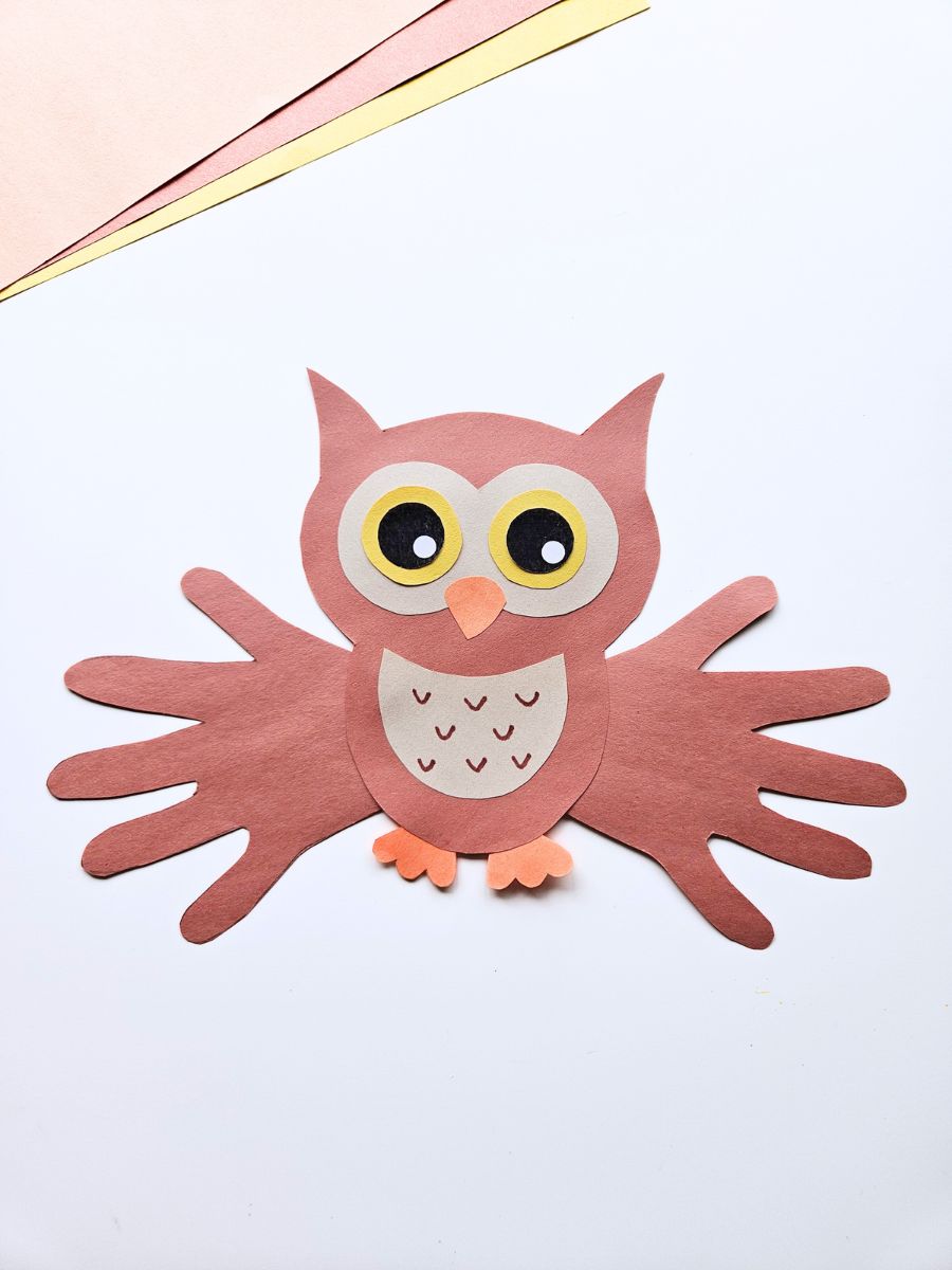 Handprint owl craft