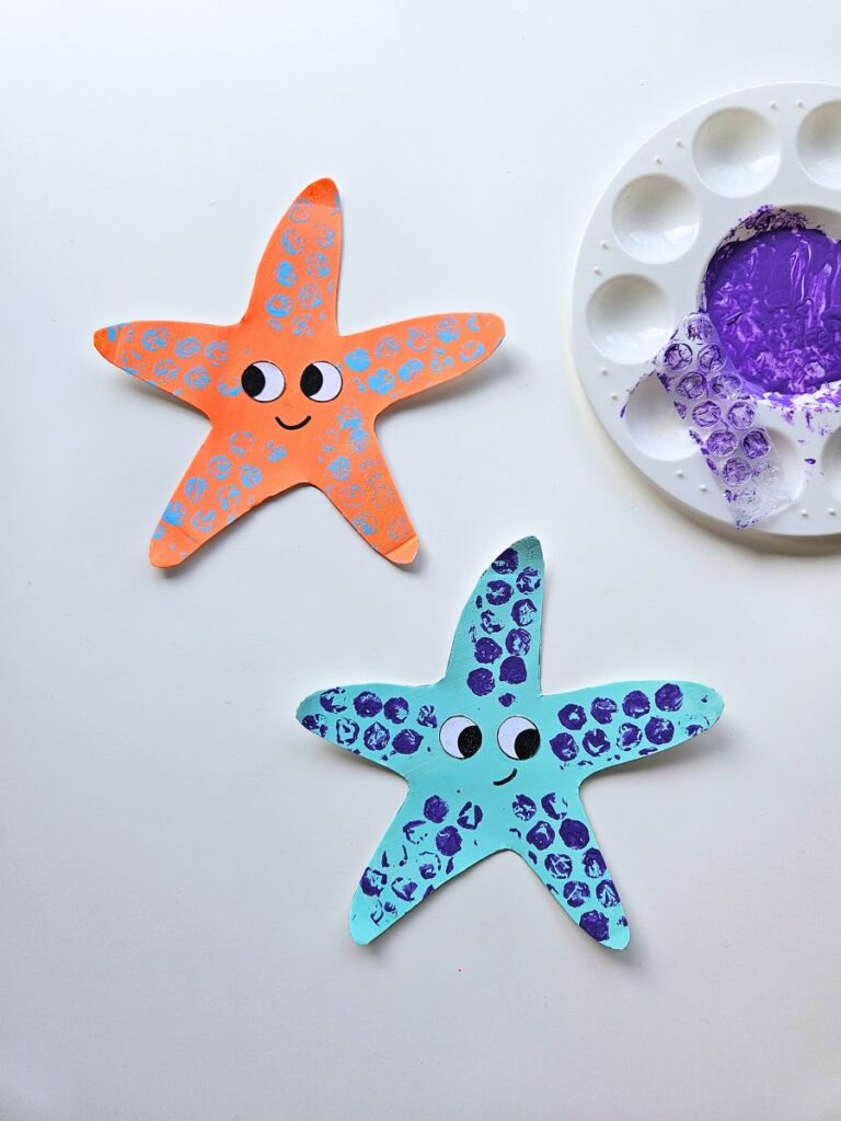 Starfish paper plate craft