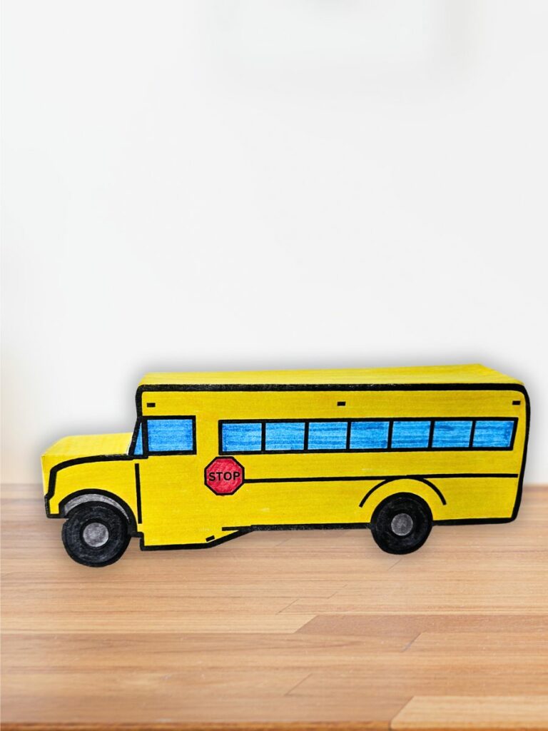 3D school bus craft