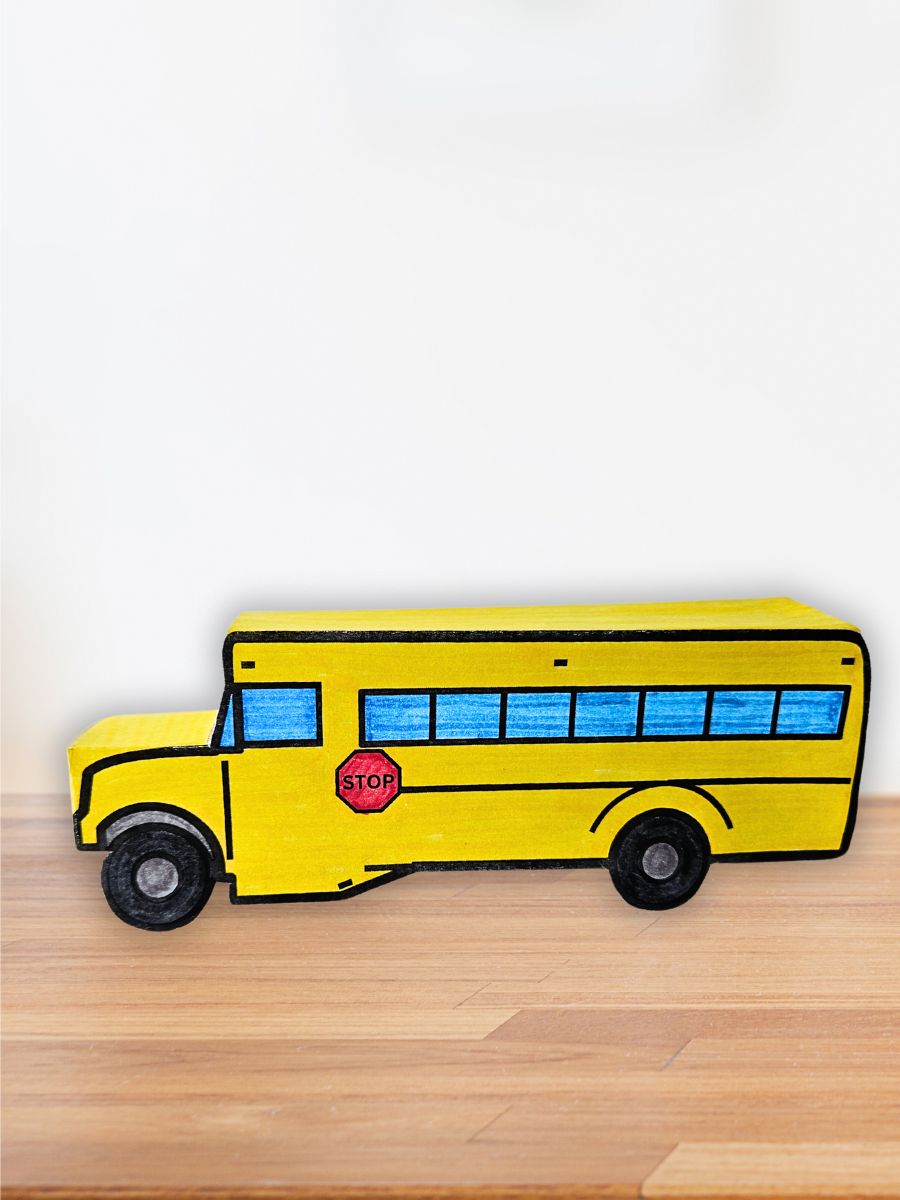 School Bus 3D Craft for Kids - Raise Curious Kids