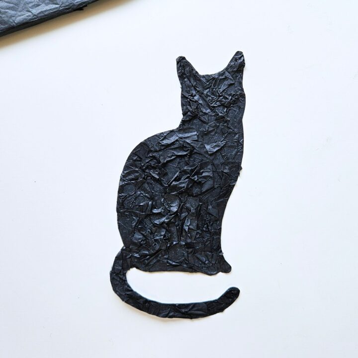 Black cat Halloween craft