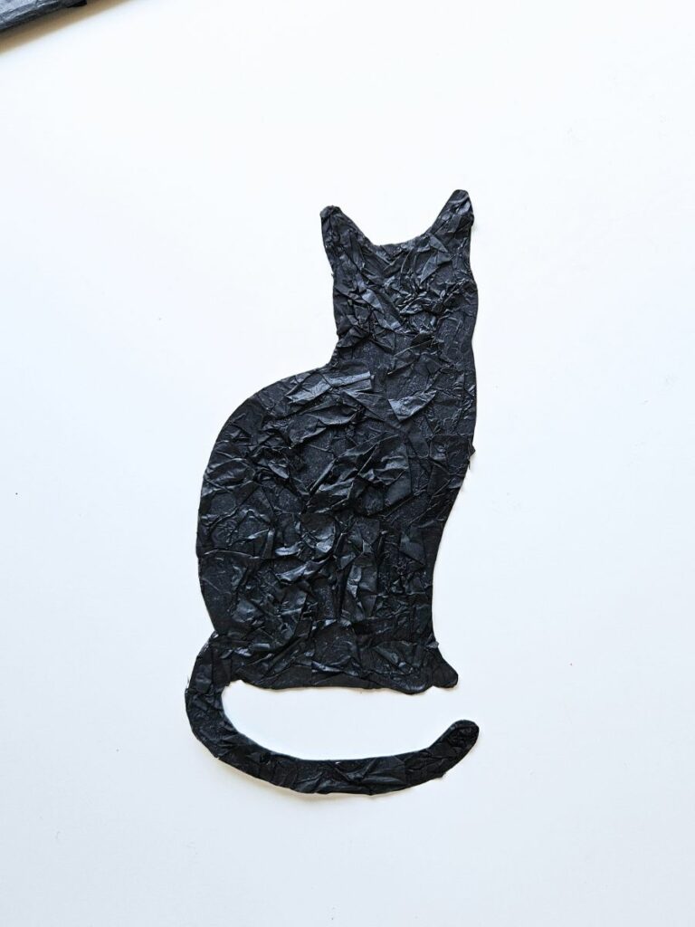 Black cat Halloween craft