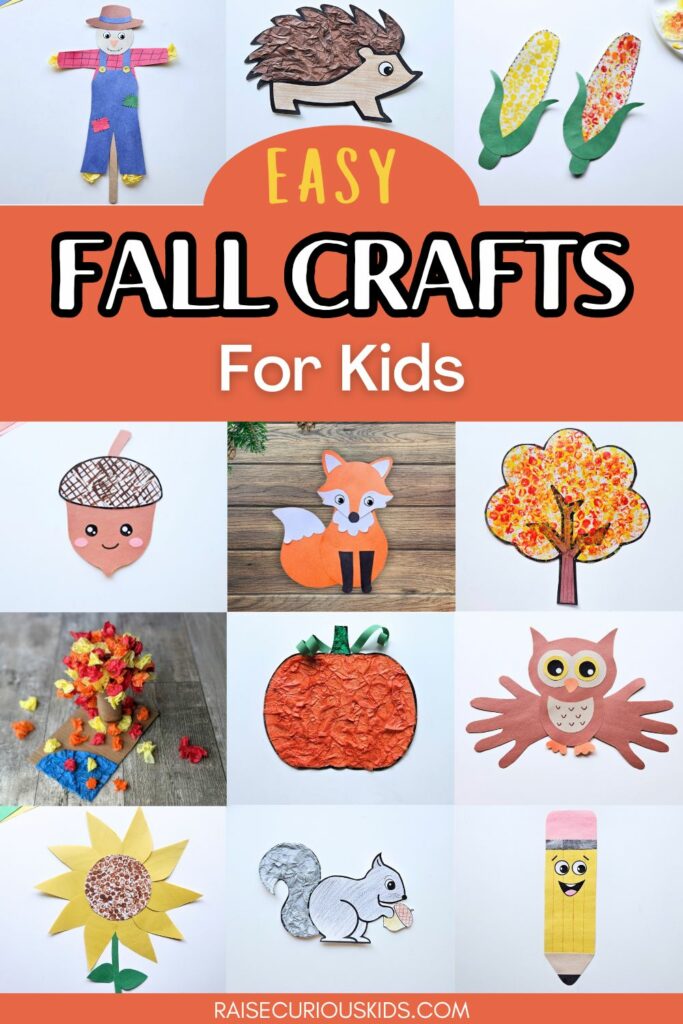 Easy fall crafts Pinterest pin