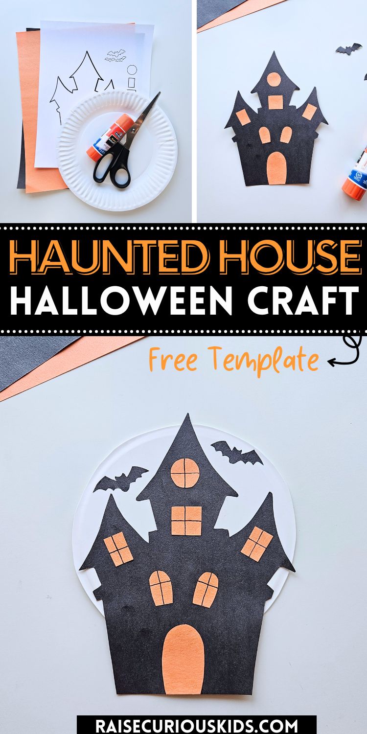 Haunted House Paper Craft for Kids (free printable!) - Raise Curious Kids