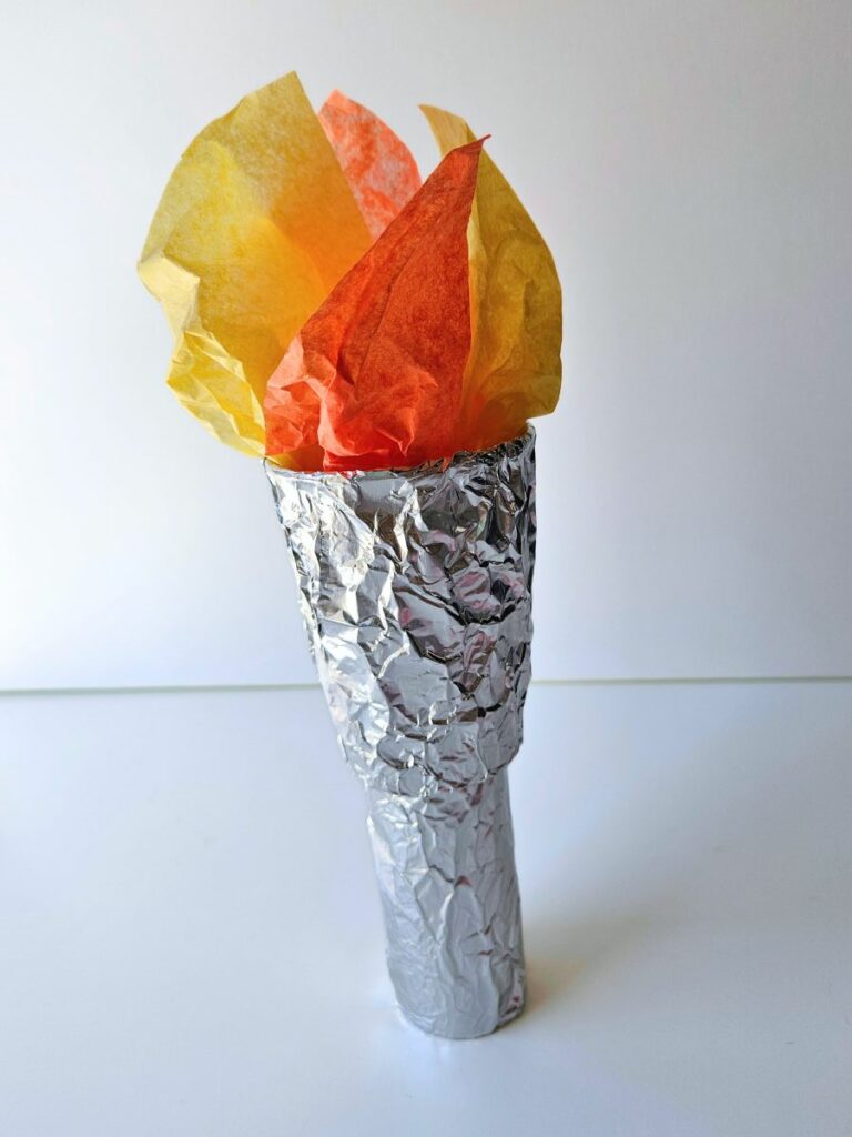 Olympic torch craft for kids