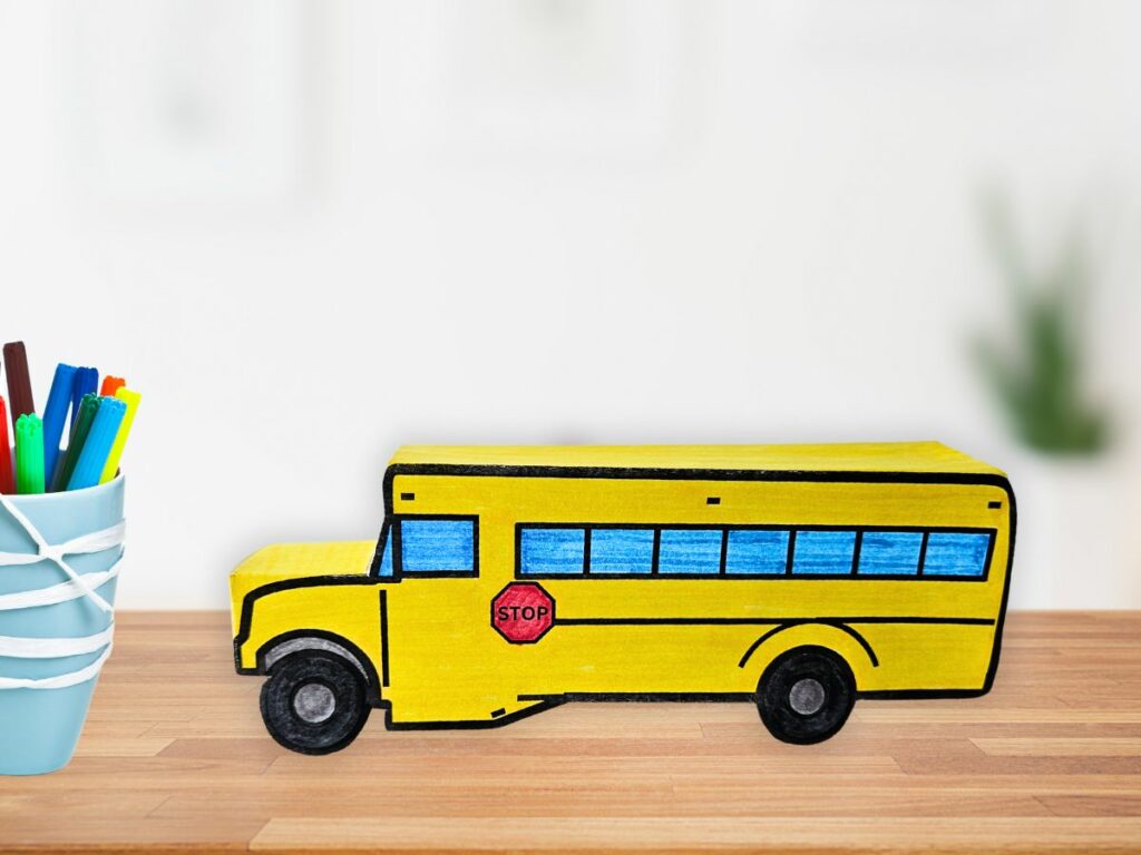 3D school bus craft completed