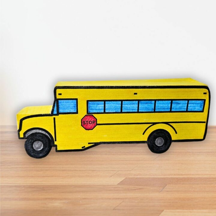 School bus 3D craft