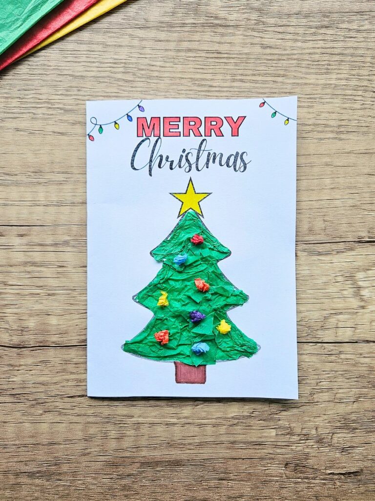 Christmas tree card craft