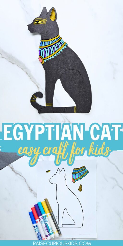  Egyptian cat craft for kids Pinterest pin