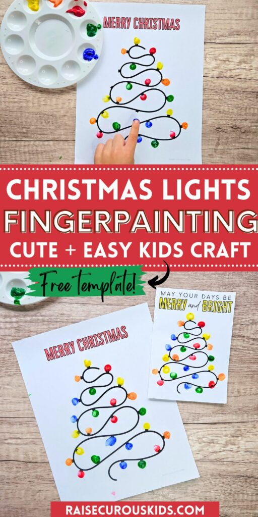 Christmas lights craft Pinterest pin