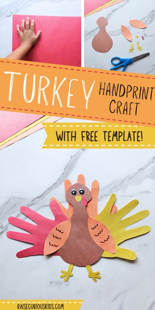 Turkey handprint craft Pinterest pin